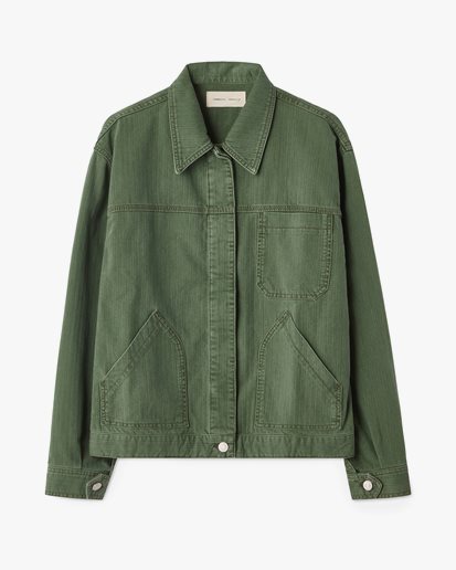 Jeanerica Nora Jacket Chevron Green