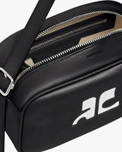 Courrèges Reedition Leather Camera Bag Black
