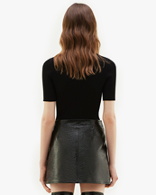 Courrèges Reedition Knit Short Sleeve Jumper Black