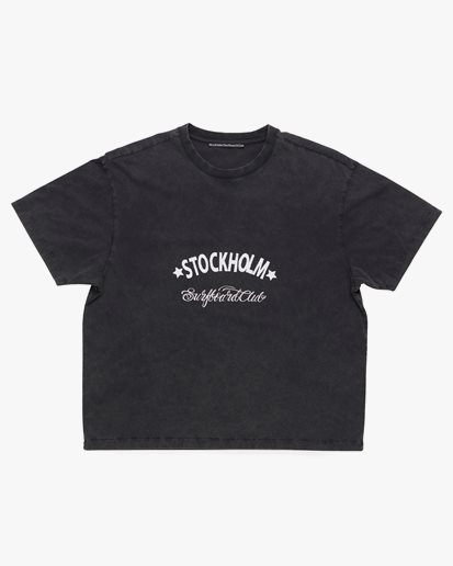 Stockholm Surfboard Club Box Tee Sign Black