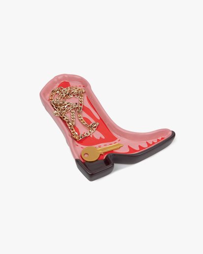 Doiy Rodeo Cowboy Boot Storage Tray Red/Pink