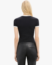 Courrèges Signature Contrast T-Shirt Black/Heritage White
