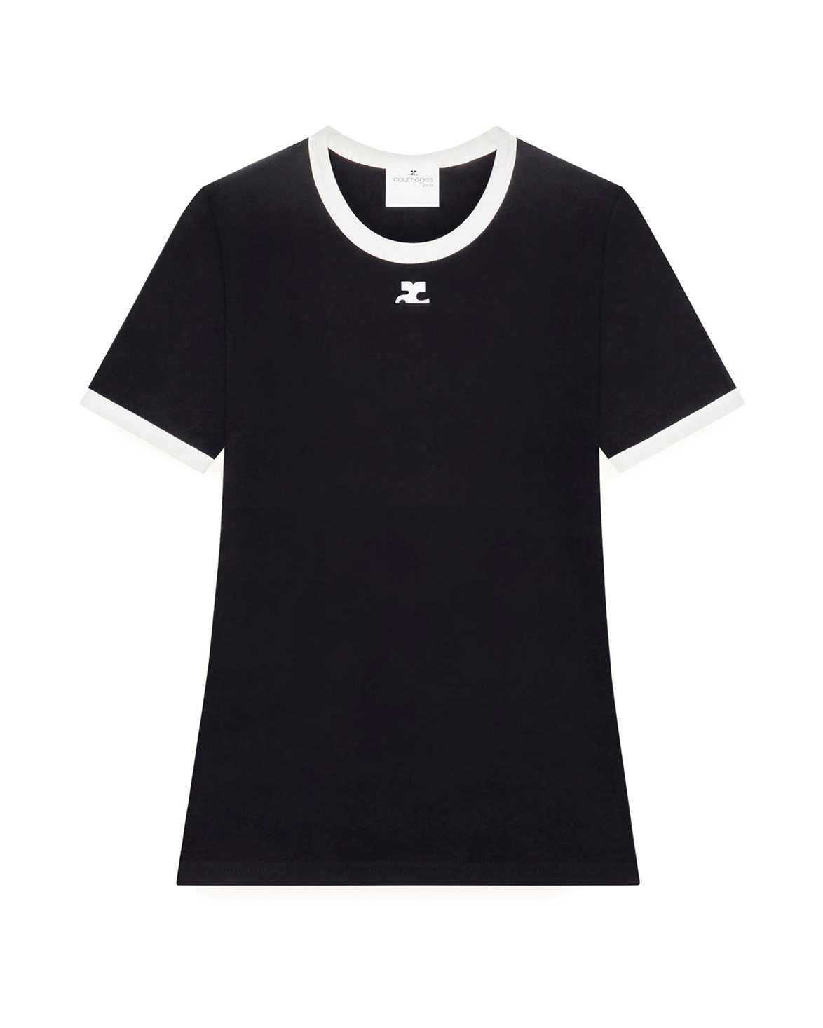 Courrèges Signature Contrast T-Shirt Black/Heritage White