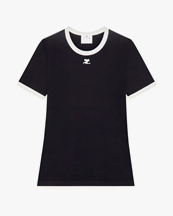 Courrèges Signature Contrast T-Shirt Black/Heritage White