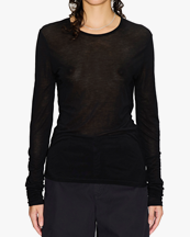 HOPE Nothing Long Sleeve Tee Black Thin Jersey