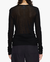 HOPE Nothing Long Sleeve Tee Black Thin Jersey