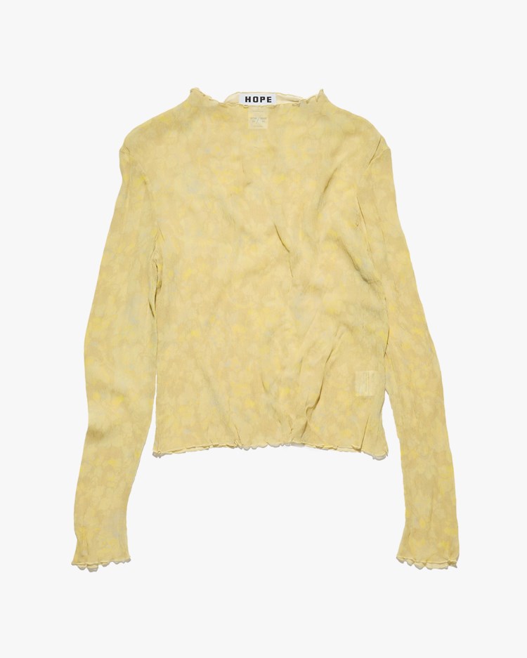 HOPE Simple Longsleeve Yellow Wallpaper Print