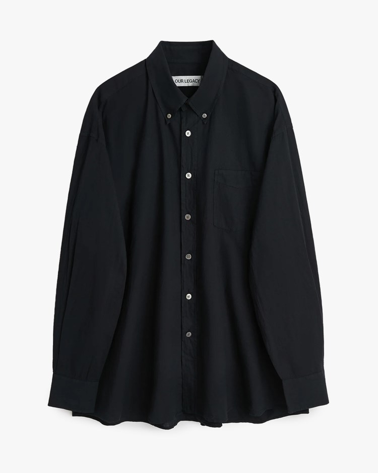 Our Legacy Borrowed Bd Shirt Black Voile