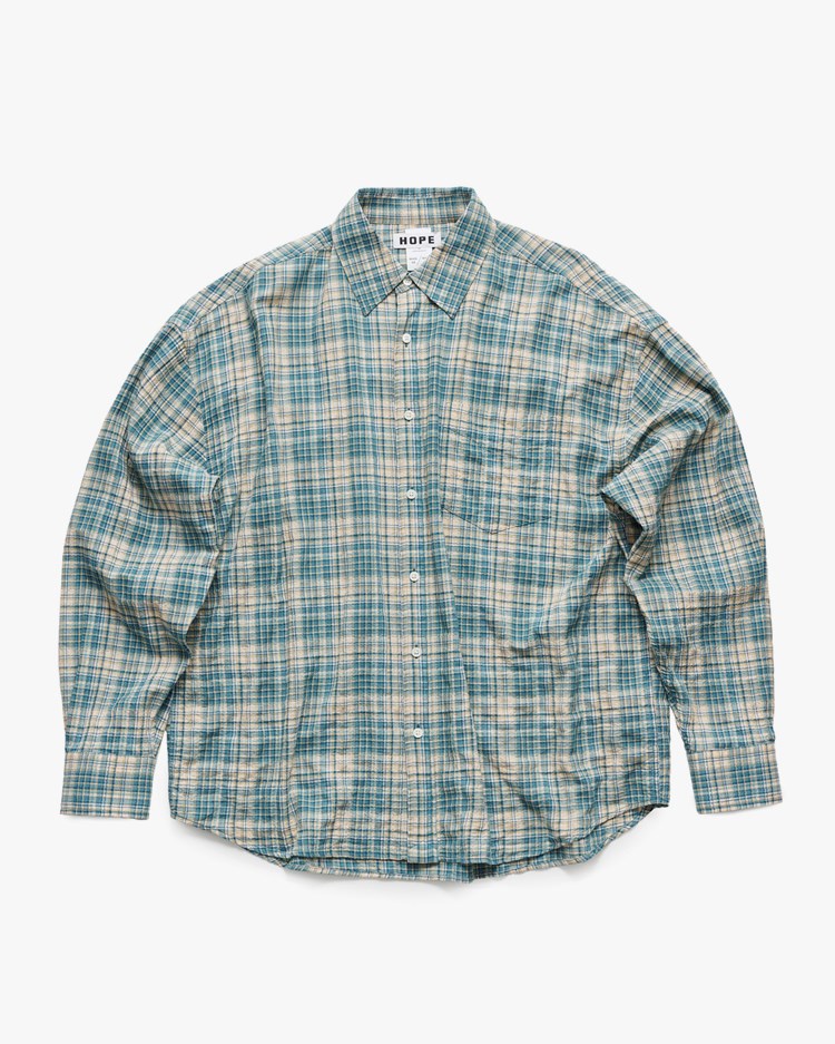 HOPE Room Shirt Pastel Green Check