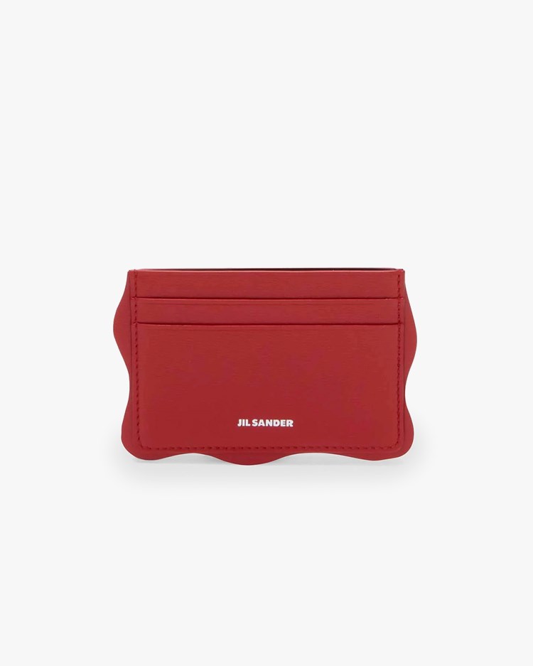 Jil Sander Wave Card Holder Cedar Red