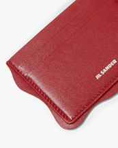 Jil Sander Wave Card Holder Cedar Red