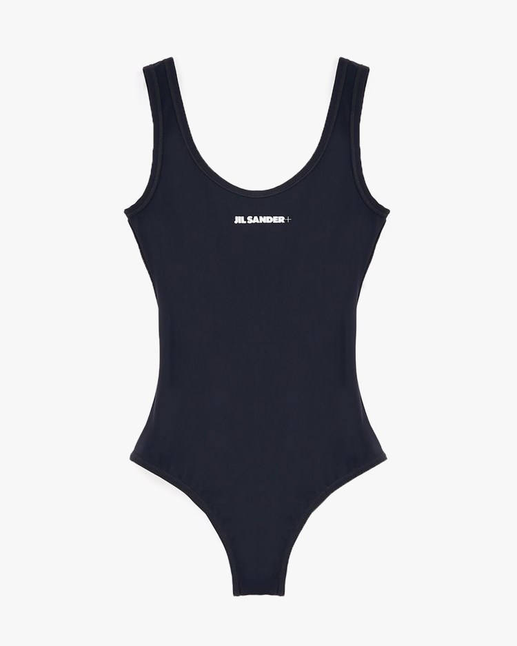 Jil Sander+ Logo Swimsuit Black