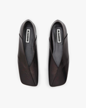 Jil Sander Leather Ballerinas Black
