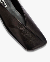 Jil Sander Leather Ballerinas Black