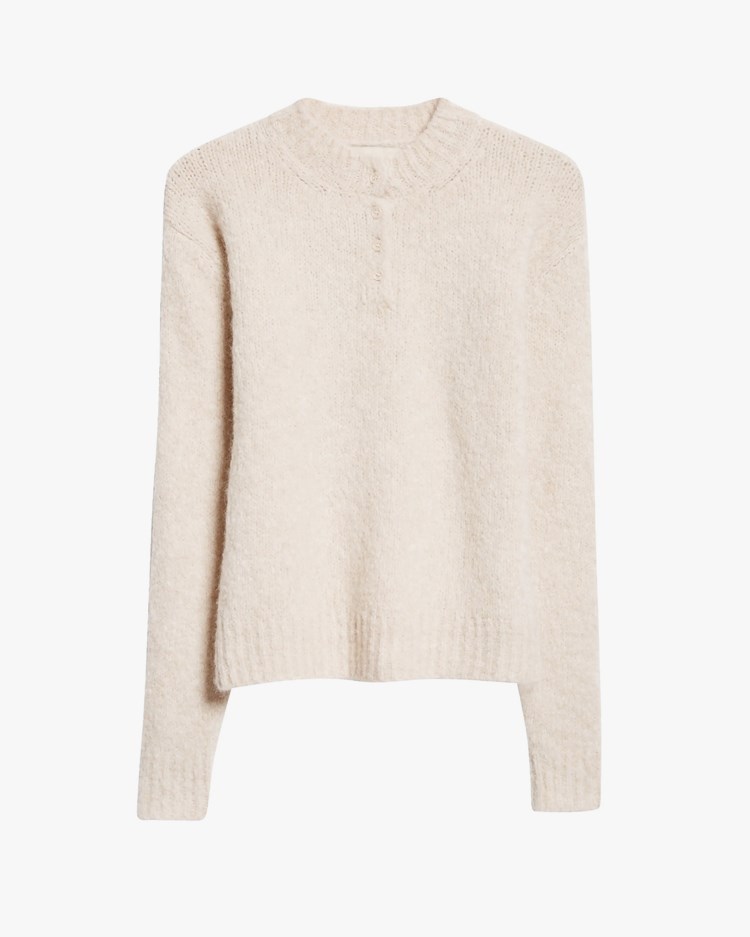 Paloma Wool Crush Henley Sweater Ecru