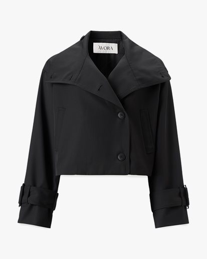 Àvora High Collar Jacket Black