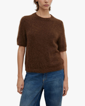 House of Dagmar Brushed Alpaca Top Tobacco Brown