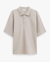 Filippa K Cotton Jersey Polo Shirt Faded Khaki