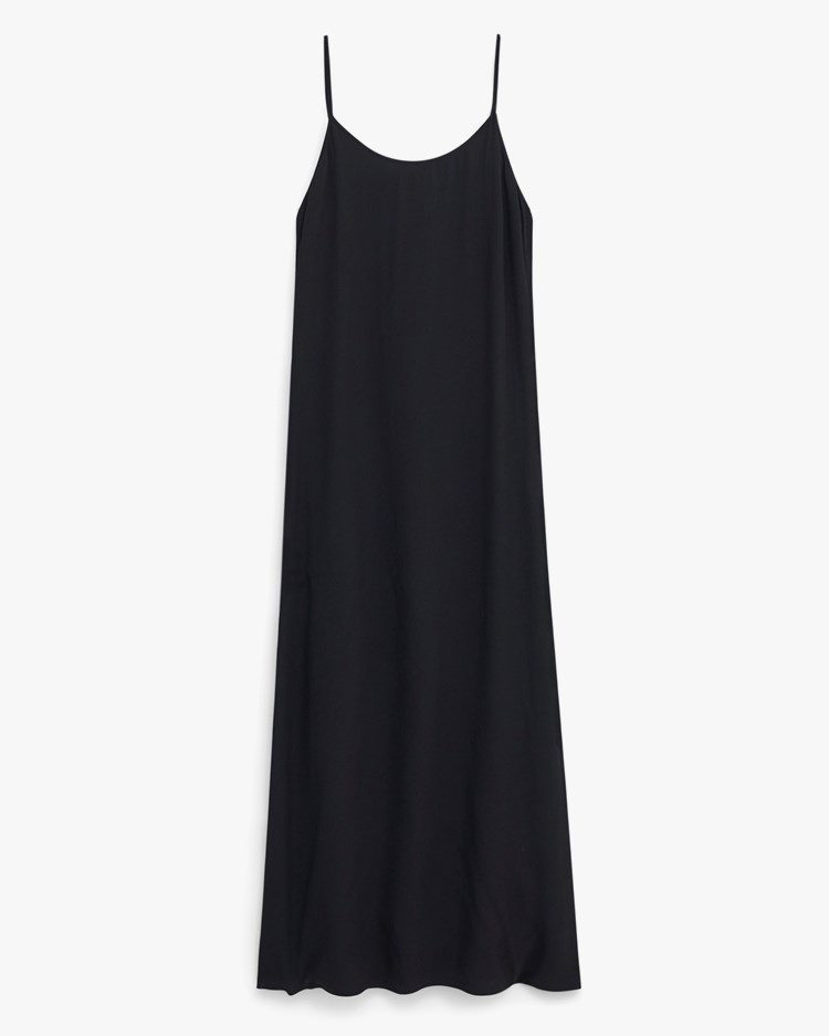 Filippa K Draped Twill Strap Dress Black