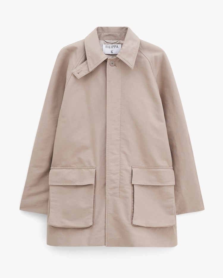 Filippa K Padded Patch Pocket Jacket Khaki Beige