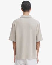 Filippa K Cotton Jersey Polo Shirt Faded Khaki