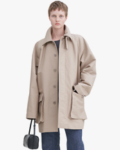 Filippa K Padded Patch Pocket Jacket Khaki Beige
