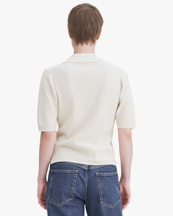Filippa K Shortsleeve Collar Cardigan Cream White