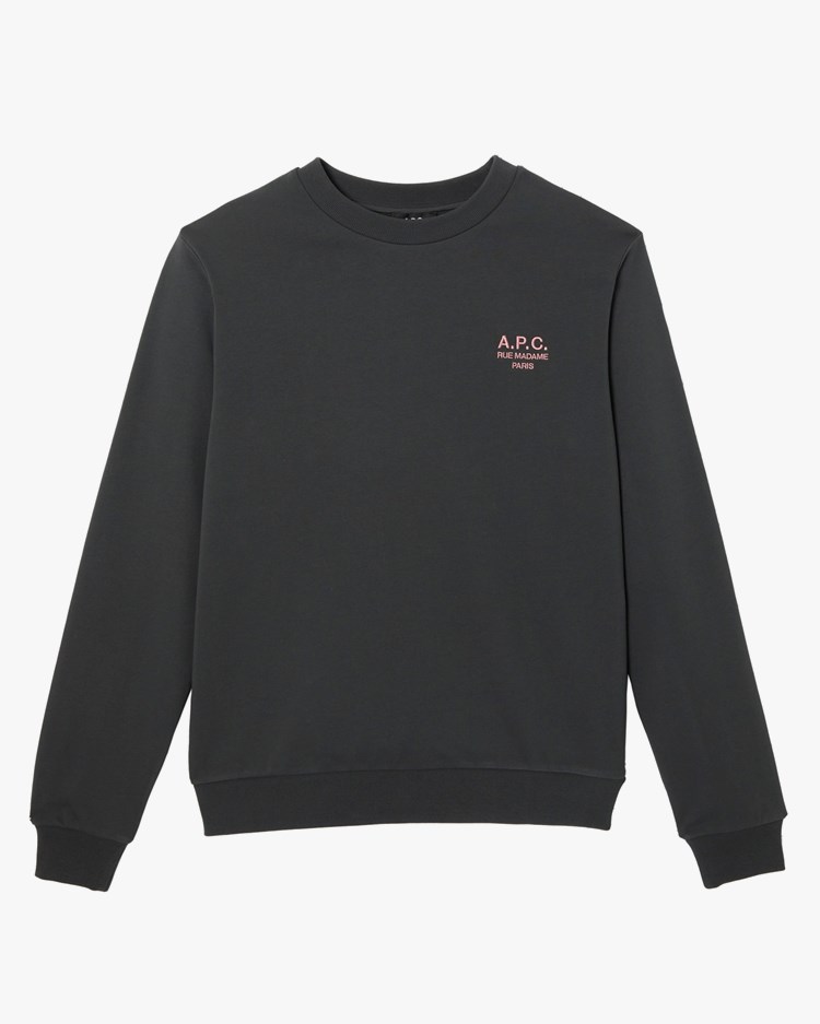 A.P.C. Rue Madame Sweatshirt Anthracite/Rose