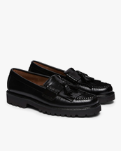 G.H. Bass Weejun 90S Layton II Kiltie Black Leather