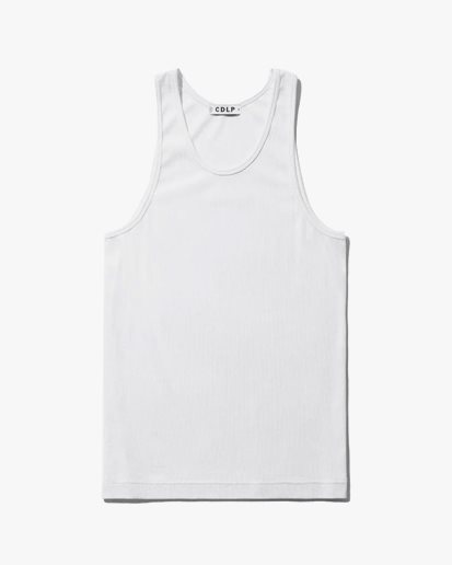 CDLP Rib Tank Top White