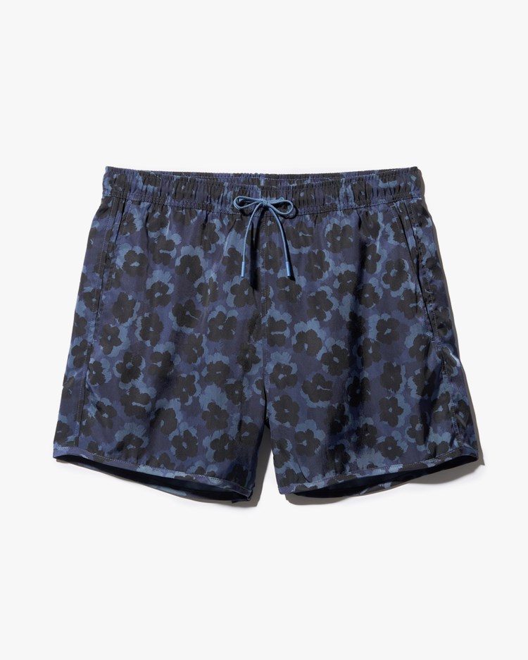 CDLP Swim Trunks Satin Twill Botanical Night