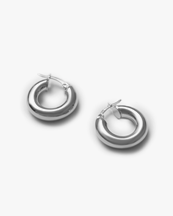 Blue Billie Fat Hoops Silver