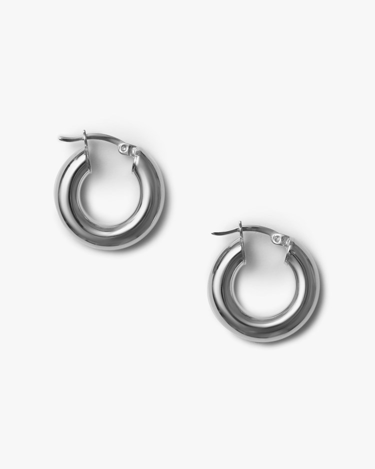Blue Billie Fat Hoops Silver