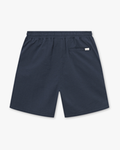 Forét Hush Seersucker Shorts Navy
