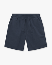 Forét Hush Seersucker Shorts Navy