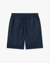 Forét Serene Linen Shorts Navy