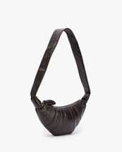 LEMAIRE Small Croissant Bag Nappa Leather Dark Chocolate