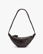 LEMAIRE Small Croissant Bag Nappa Leather Dark Chocolate