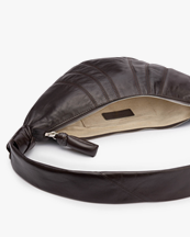 LEMAIRE Small Croissant Bag Nappa Leather Dark Chocolate