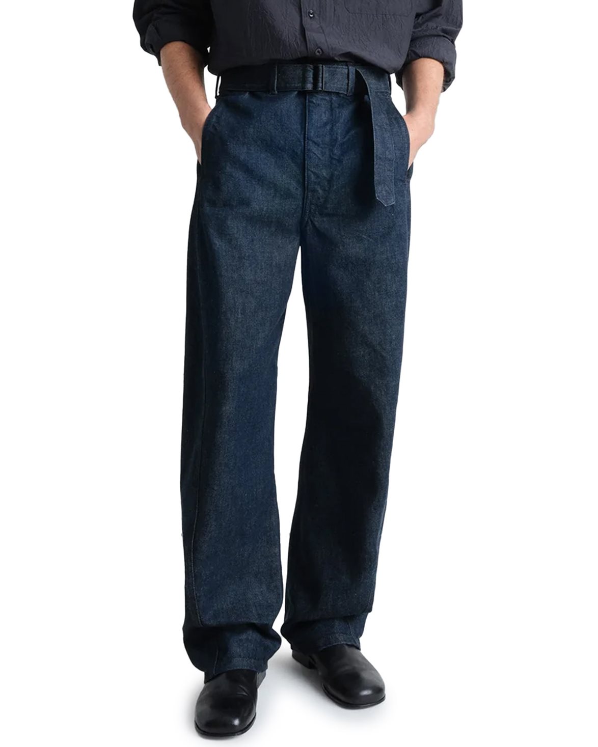 【TARGETTO】23SS★ BELTED DENIM PANTS LEMAIRE Twisted Belted Pants Denim Indigo - Vallgatan 12
