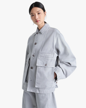 LEMAIRE Boxy Jacket Snowy Blue Grey