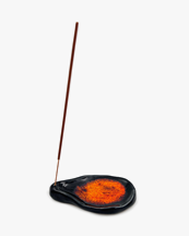 Isabella Bernulf Incense Holder Black Orange