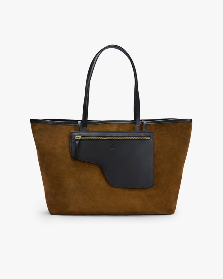 ATP Atelier Eraclea Large Shoulder Bag Cannella/Black Suede