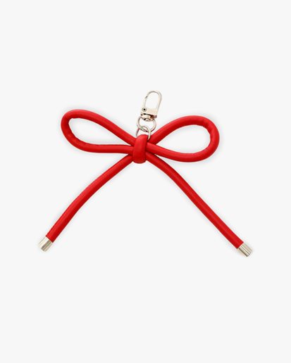 Bow Bag Charm Red