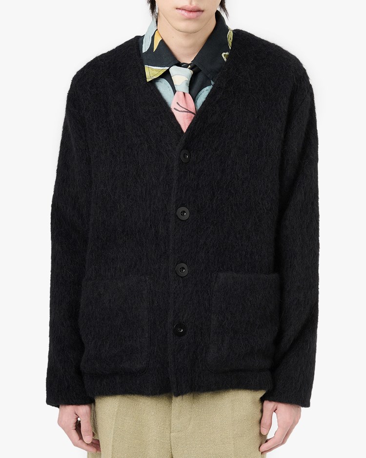 トップス OUR LEGACY CARDIGAN BLACK MOHAIR 44 Our Legacy - Cardigan Black Mohair