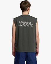 Palmes Rhythm Sleeveless T-Shirt Charcoal