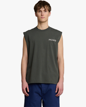 Palmes Rhythm Sleeveless T-Shirt Charcoal