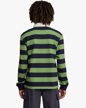 Palmes Striped Rugby Shirt Bluegreen