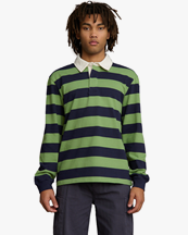 Palmes Striped Rugby Shirt Bluegreen