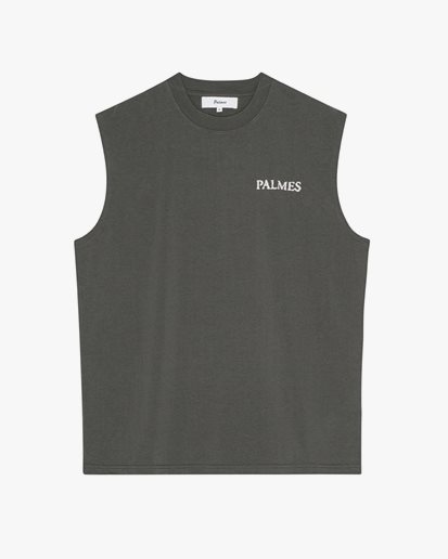 Palmes Rhythm Sleeveless T-Shirt Charcoal